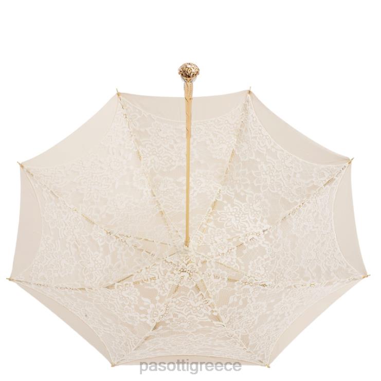 ομπρέλα | PASOTTI 386or serge-65 e11 - πολύ κομψή ομπρέλα εκρού διπλό πανί 2N6B8515 γυναίκες